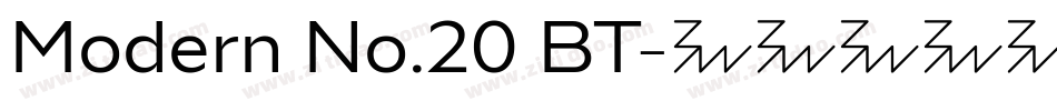 Modern No.20 BT字体转换
